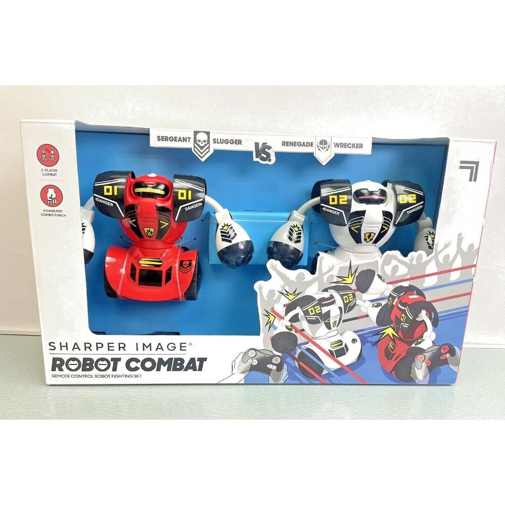 SHARPER IMAGE RC Robot Combat White & Red 2 Players - Picture 3 of 15